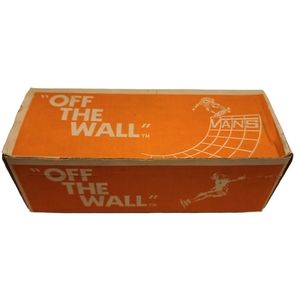 Vintage Vans Tennis Shoes Off The Wall Shoe Box Orange‎ Size 5 Skateboard